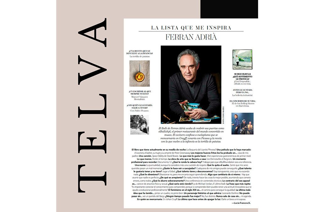 Ferran Adrià está leyendo “La Boqueria de Juanito – Pinotxo”